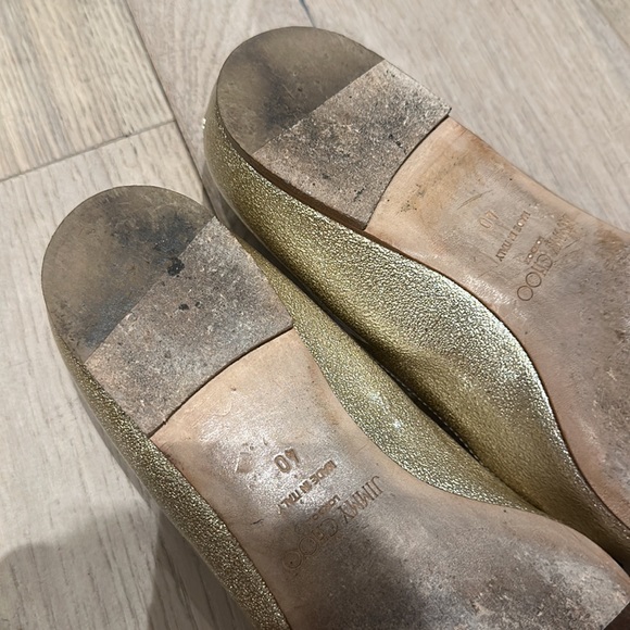 Jimmy Choo gold flats size 40 - Picture 5 of 5